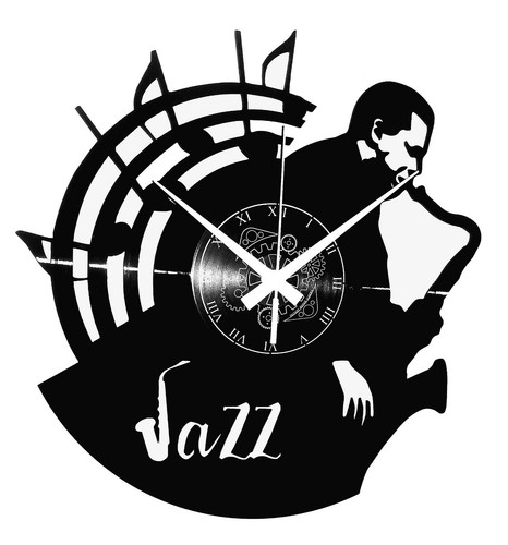 Vinyl wanduhr jazz saxophon - wanduhr,