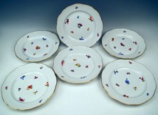6 MEISSEN SPEISE TELLER STREU