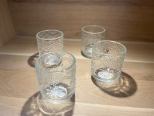 4 x Teelichtglas NORDIC Durchsichtig DEPOT Windlicht Schneeflocke Teelichthalter