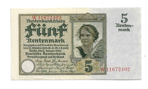 Rentenmark 1926 164b - 1926, ro.