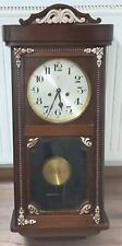 Wanduhr Pendeluhr Regulator Antik Fa Gustav Becker GB Schlesien Braun Aufziehbar