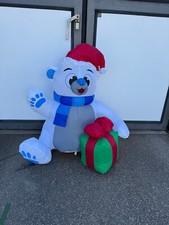 Aufblasbare Weihnachtsfigur Polarbär 120 x 100 x 70 cm aufblasbare Dekoratio