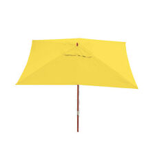 B-Ware Sonnenschirm Lissabon, Gartenschirm Marktschirm, 3x4m Holz 6kg gelb