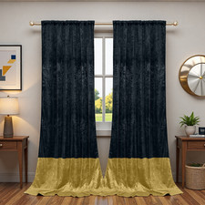 2er Verdunklungsvorhänge Luxus Gardinen dicker Samt Thermo Vorhang Kräuselband