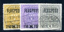 ÖSTERREICH 1918 225-227y gestempelt SCHÖNER SATZ (06440