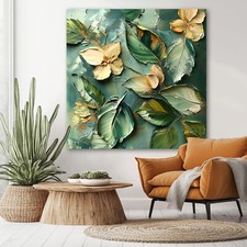 Leinwand Bild Blätter Natur