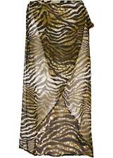 Strandrock Gr. 48/50 Schwarz Oliv Zebra Bedruckt Damen Midirock Sommer-Rock Neu*