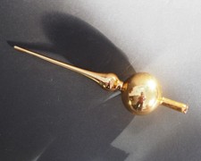 Tannenbaumspitze Glas golden glänzend mundgeblasen 27 cm lang Kugel ca. 6 cm Dm