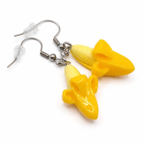 Bananen ohrhänger gelb - bananen,