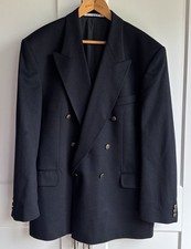 C&A Signé Incognito Sakko Zweireihig Gr. 54, 100% Kaschmir Cashmere Dunkelblau