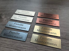 Namensschild, Klingelschild, Briefkasten, wetterfest Gravur, selbstklebend 0,8mm