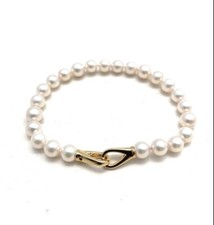 Armband Perlen Gewachsen Meer Akoya Top Qualität Gold Rosé