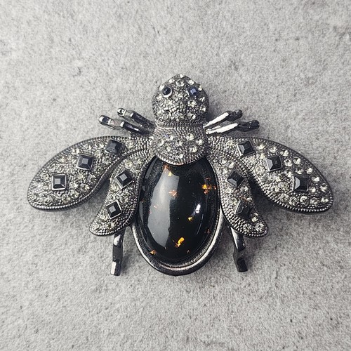 Bienen brosche strass vintage - strass,