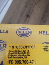 HELLA Halogen Fernscheinwerfer - Comet 550 - 12V - rechteckig - Referenzzahl: 17