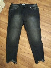 Maite Kelly Bonprix schwarze Damen Jeans ~ 48 ~ Knöchellänge 