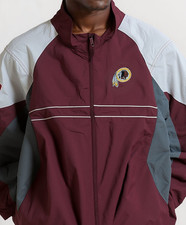 Vintage NFL Redskins Washington Windbreaker Jacke Rot L Football Sportswear