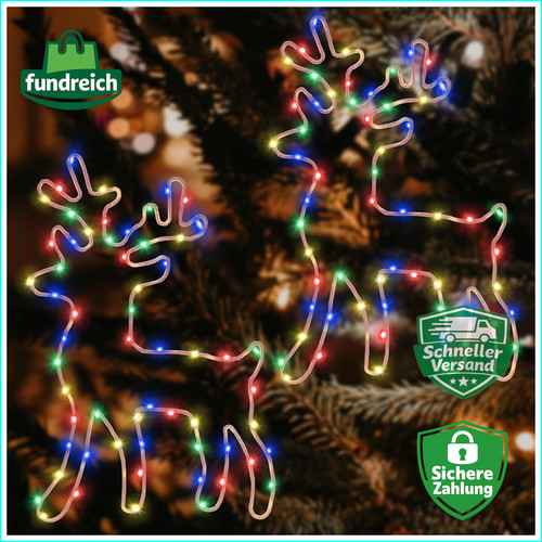 Rentier weihnachtsdeko 120 led - rentier,