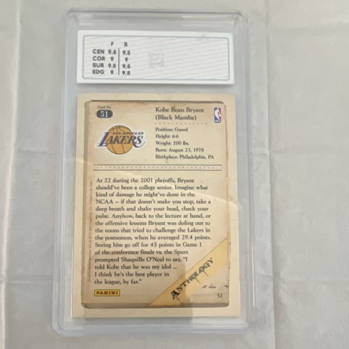 Panini 2012 kobe - panini, anthology