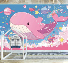 3D Blau Rosa Planet Wal Kinder