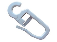 rewagi® 25–1000 Überklipshaken – für Gardinenringe Ø 5/6 mm – Weiß – Faltenhaken