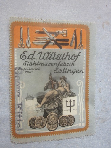 44908 reklamemarke wüsthof - reklamemarke,