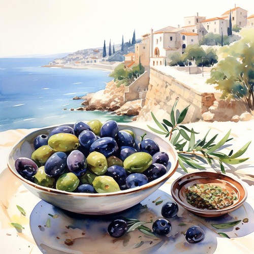 Wandbild mediterran landschaft - wandbild,