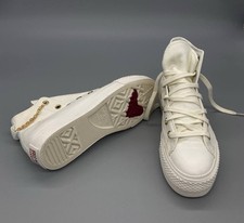 Converse Chuck Taylor All Star hi Lift Platform Gold Chain & Hearts Size EU38/39