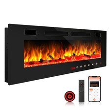 Elektrokamin Elektrischer Standkamin LED Heizofen Flammen Kamin Timer Heizlüfter