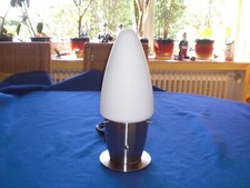 TCM Farbwechsel Lampe Glas milchig weiß Metall Leuchte Tischlampe Stimmungslicht