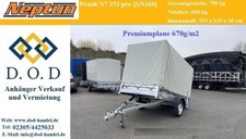 pkw anhänger mit plane 750 kg 2,5 x 1,3m Planenanhänger 0,75t Tieflader