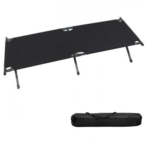 Feldbett alu schwarz - us,