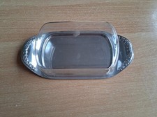 Butterdose, Tischfein,  Edelstahl und Kunststoff