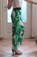 Dolce & Gabbana Hose, weiß/grün, Bananenblatt-Print, Größe it.36 = 32-34 dt