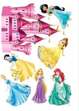 Prinzessin Essbar Tortenaufleger aus Fondantpapier Disney Torte Prinzessinnen