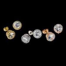 Ohrstecker Zirkonia weiß Ø