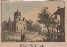 Potsdam Alexandrowka Original Lithografie 1840
