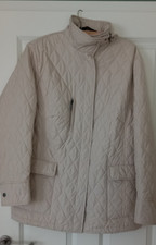 edle Übergang Damen Stepp-Jacke, DAKS London, Gr. 46, cremefaben - neuwertig