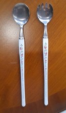 Salatbesteck,  Edelstahl und Kunststoff,  70er Jahre