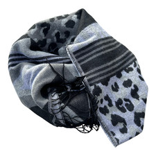 H&M Schal Tuch Grau Schwarz