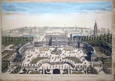 Guckkastenblatt, Schloß Erlangen, P. Decker/ A. Basset, um 1770