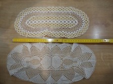 3 längliche Platzdeckchen oval verschiedene Muster Spitzendeckchen Landhausstil