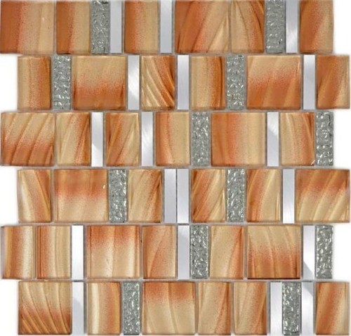 Glas mosaikfliesen metallic - glas,