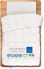 Daunendecke LINEA comfort 135x200 , 90% Daunen / 10% Federn, weiß, normale Wärme