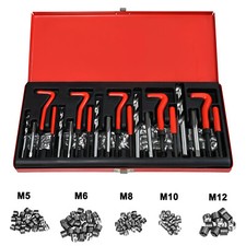 Gewinde Reparatur Werkzeug Satz Helicoil Auto Motor 131 tlg. M5 M6 M8 M10 M12#