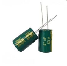 2x Elko radial 47µF ( 47uF ) 50V 105°C Elektrolytkondensator Aluminium low ESR