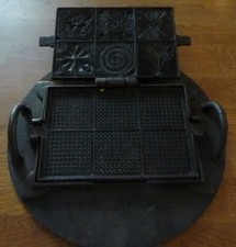 Altes Zimtwaffeleisen - Springerle- Spekulatius - 30cm Waffeleisen aus Gusseisen