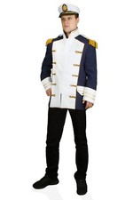 Karnevalskostüm Herren Matrose Jacke Hochwertige Seemann Marine Kapitän 46-66