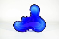 IITTALA Finnland Savoy Glas Schale ° Kobaltblau ° Modell 381 / 1992 Alvar Aalto 