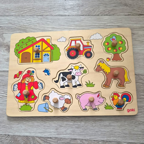Goki holz setzpuzzle bauernhof - goki,