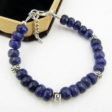 designere Saphir ARMBAND ARMKETTCHEN mit Metallperlen neu 18cm RS0122